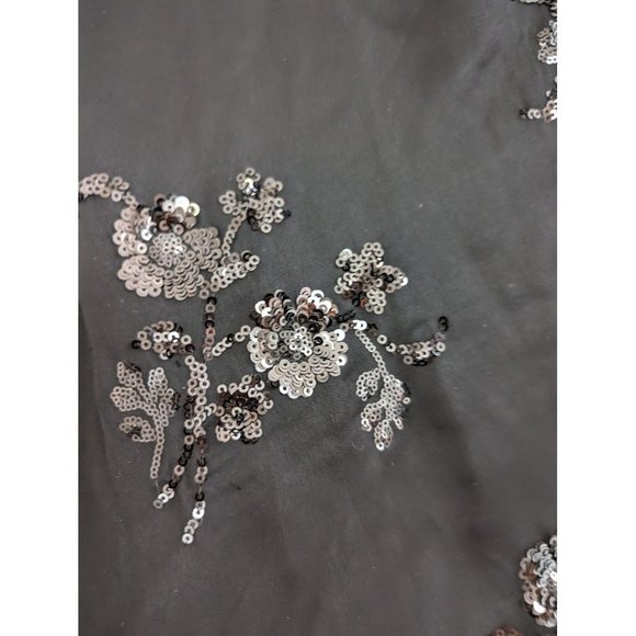 ZARA FLORAL SEQUIN EMBROIDERED SHIRT BLACK XS,S,M,L - Picture 12 of 14